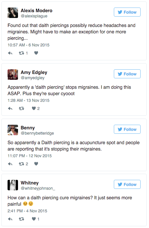 Do Daith Ear Piercings Help Prevent Migraine Experts Review Things To Consider Piercings